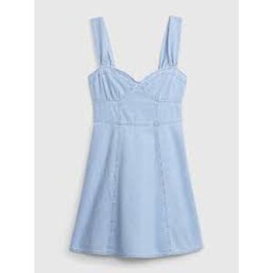 Gap Sweetheart Blue Denim Mini Dress Women’s Medium